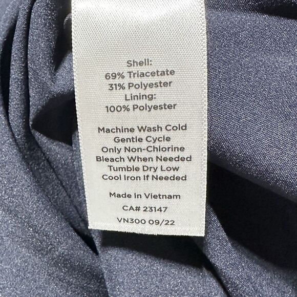 Talbots Dress Women’s Size 12 P Petite Sleeveless Sheath Belted Pencil Navy NWT - Picture 6 of 10